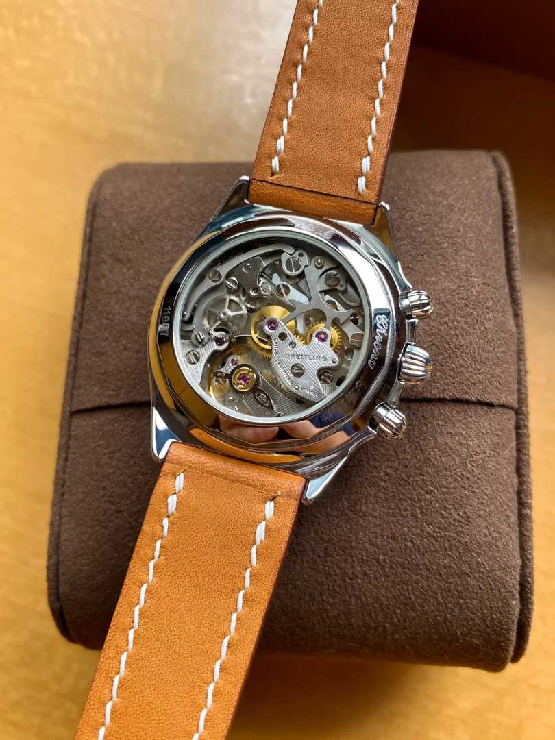 Breitling Panda Dial Chronograph Watch with Stunning Blue Eyes Design
