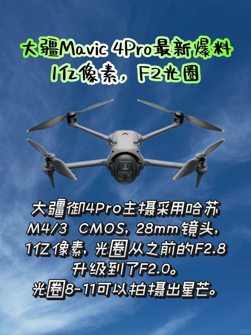 DJI Mavic 4 Pro Leak: Latest Updates on 100-Megapixel Camera and F2 Aperture