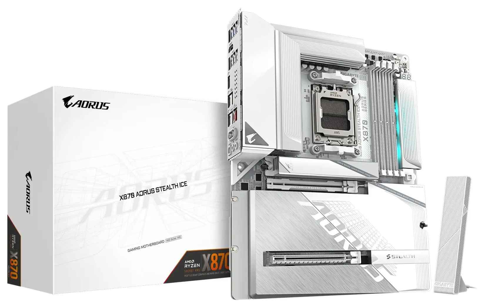 Gigabyte X870/B850 Rear-Plug High Appearance Motherboard for Gaming PCs