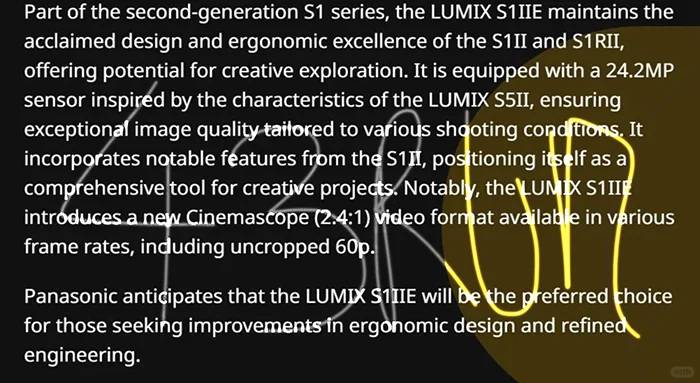 Panasonic Lumix S1H Specifications and Features for Videographers