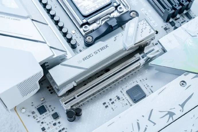 ROG B850 Blowing Snow Motherboard: Stunning Beauty Pictures and Design Appreciation