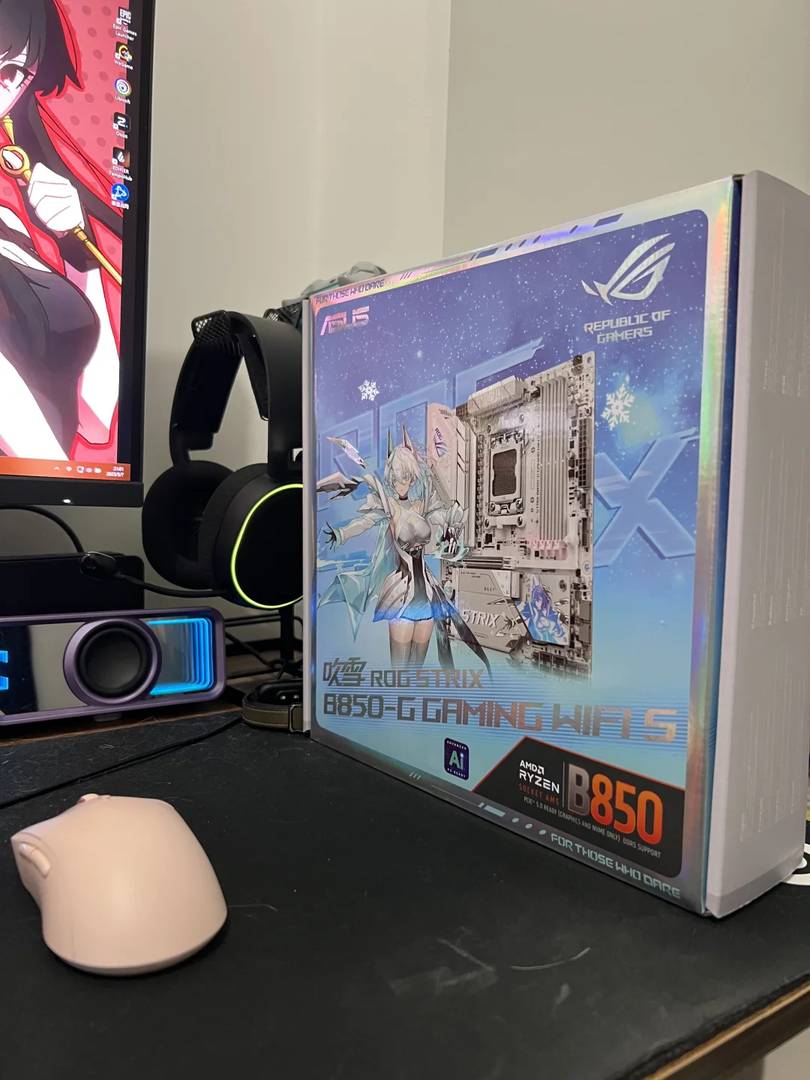 ROG Strix B850-G Snow White Mini ITX Motherboard for Compact Builds