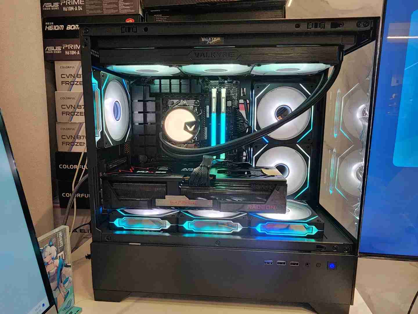 RX 9070XT Gaming PC Build with Pure Black Theme for Sea View Room