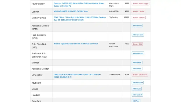 PC Build for Video Editing and Gaming Under 1.3L