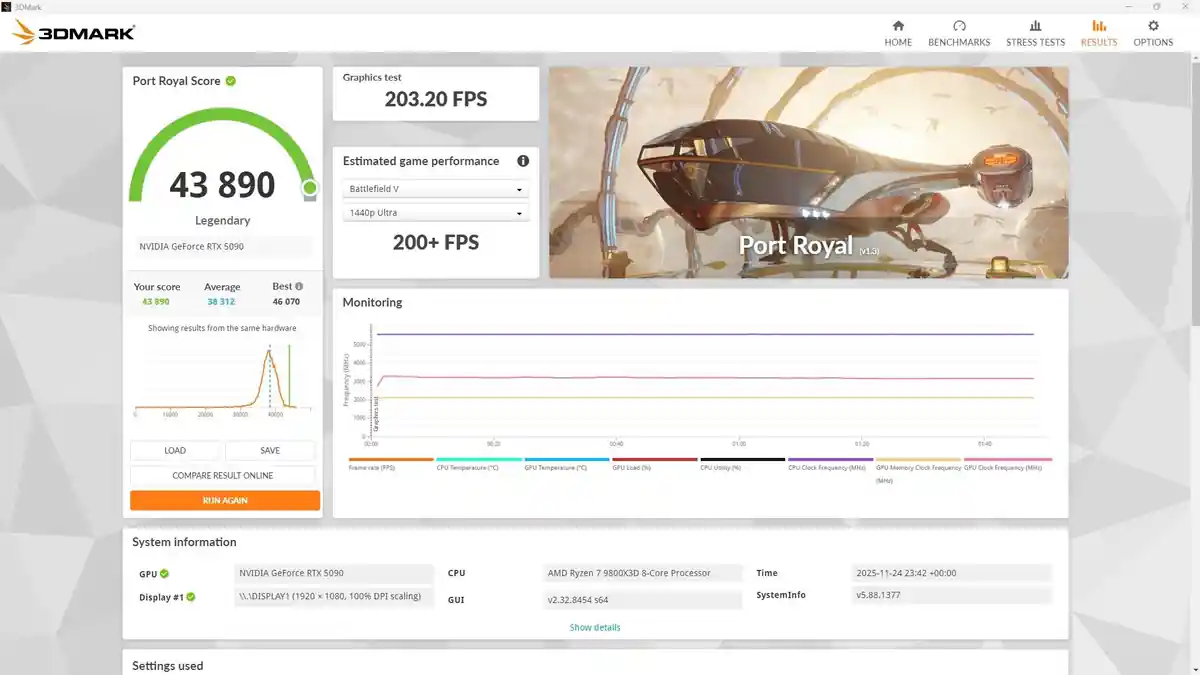 RTX 5090 Luftkühlung erreicht Top-3DMark-Ergebnisse